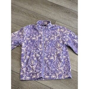 Eddie Bauer Girls Youth Jacket Violet Tulip Pattern Winter Size L 14/16
